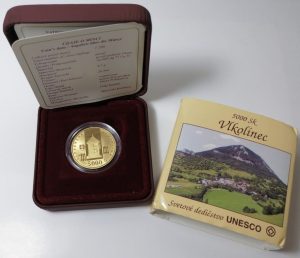 Sk 5000, Vlkolinec, UNESCO, gold coin