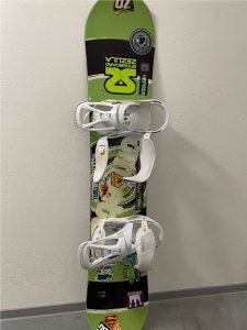 Burton snowboard with binding and boots