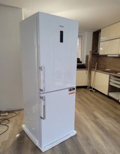 unused whirlpool refrigerator with freezer