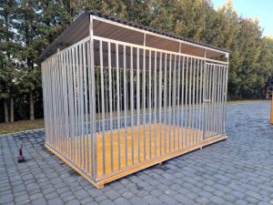 Aviary, dog pen with import and assembly