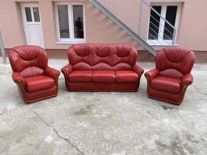 Leather sofa set 3+1+1