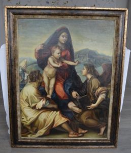 Large painting - Virgin Mary and baby Jesus