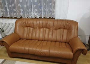 Leather sofa set 3+3+1