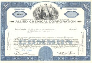 Allied Chemical Corporation Certificate