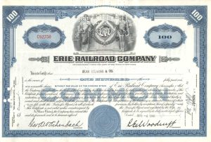 Erie Railroad Company Certificate