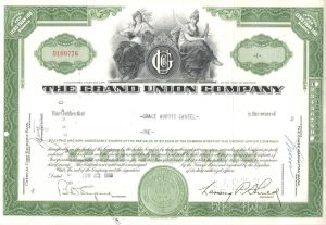 The Grand Union Company Certificate