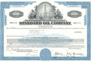 Certifikát spoločnosti Standard Oil Company