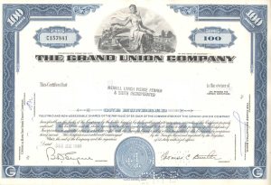 The Grand Union Company Certificate