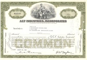 ACF Industries Incorporated Certificate