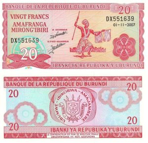 Burundský frank - 20