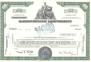 Harnischfeger Corporation Certificate