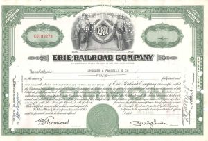 Erie Railroad Company Certificate