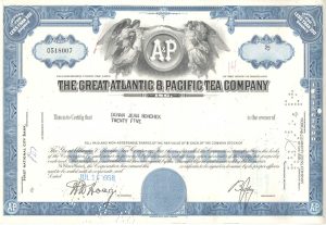 The Great Atlantic & Pacific Tea Company Certificate
