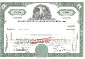Rayette-Faberge Inc Certificate