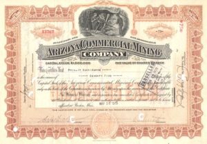 Arizona Commercial Mining Stock Certificate