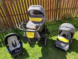 Stroller triple combination