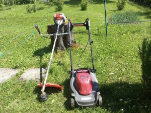sale of petrol brushcutter and electric mower