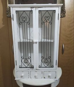 Super beautiful shabby provence cabinet with grids.