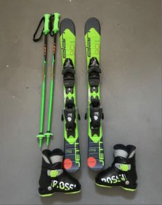 Children's ski set - skis, boots, poles