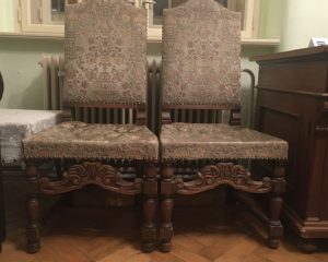 two antique chairs
