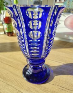 Biedermeier blue vase