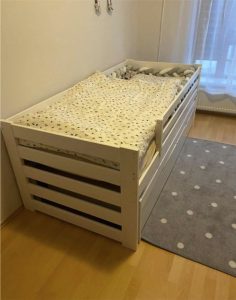 Children's bed with extra bed 90/200 without mattress