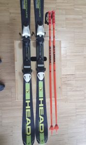 Junior skis Head Super Shape 130cm + poles