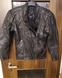 Leather motorcycle jacket