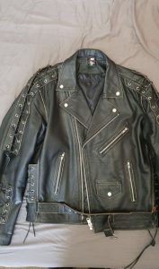 Men's leather curve L