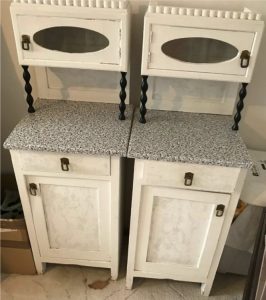 antique bedside tables 2x