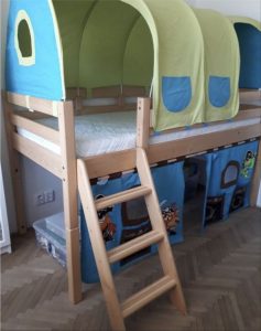 Children's room (bed, chair, IKEA furniture+cabinets)