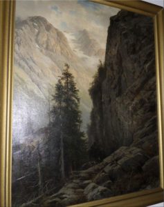 Romantic landscape, foresters, G.Engelhardt 19th century