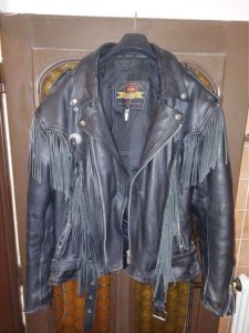 Leather chopper jacket