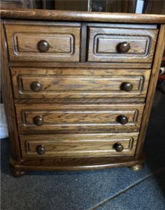 Solid oak chest of drawers for sale