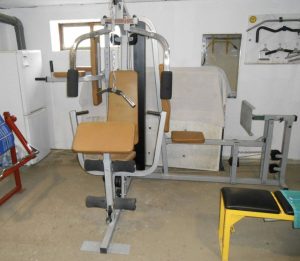 Three-position multifunctional fitness machine with leg pushers!