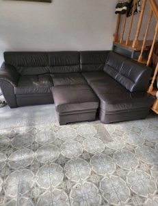 Leather sofa living room sofa set corner sofa set + armchair cheap for sale