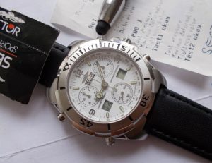 Férfi karóra diver chronograph! Sector 250!Ana-digi!NOS!Új!WR test!