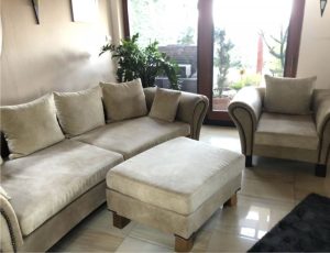 Huge sofa, ottoman and armchair