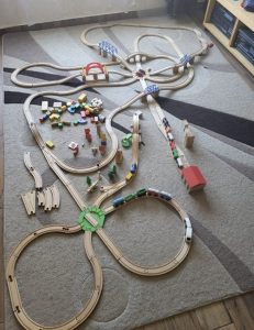 Wooden train set