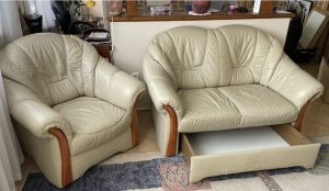 Real leather sofa set 3,2,1 for sale