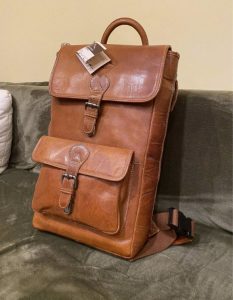 Alpenleder unique leather laptop bag / backpack for sale