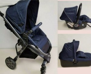 New - Foppapedretti Supertres 3 in 1 stroller, blue