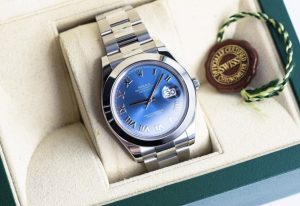Rolex Datejust II 116300 Azzurro Blue Roman - Full set, like new