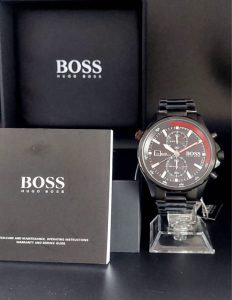 New original Hugo Boss 1513825 Globetrotter watch, wristwatch, Bp.