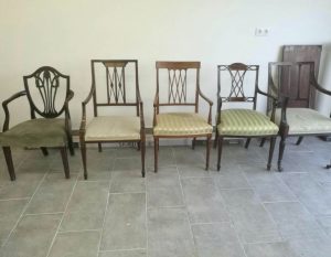 Antique / antique slatted / chippendale chairs
