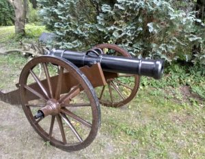 Cannon model 1:1 scale garden ornament