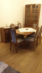 Dining set, table, chairs, sideboards