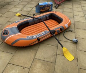 Bestway Kondor 2000 inflatable boat, rubber boat with accessories